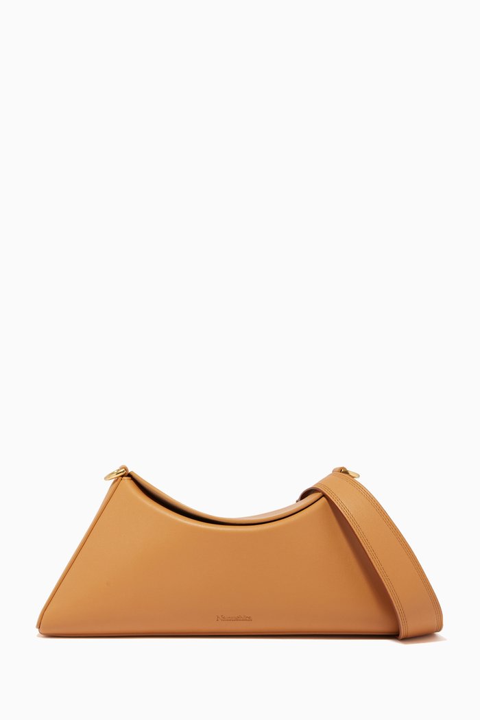 

Noya Baguette Shoulder Bag in Vegan Leather, Neutral