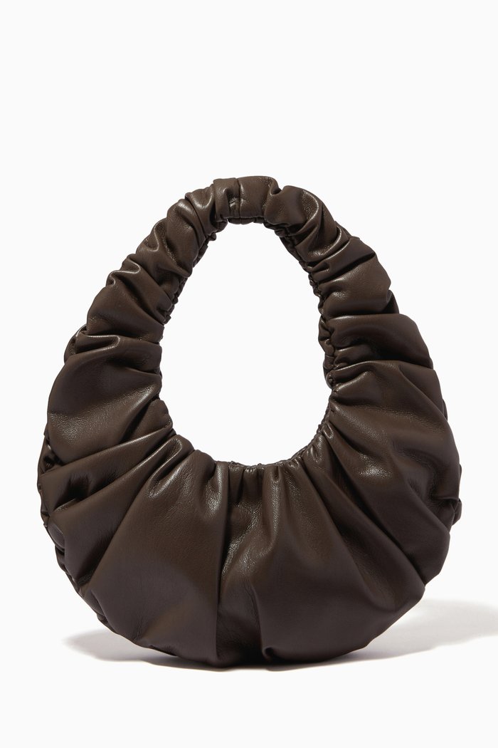 

Mini Anja Baguette Bag in Vegan Leather, Brown