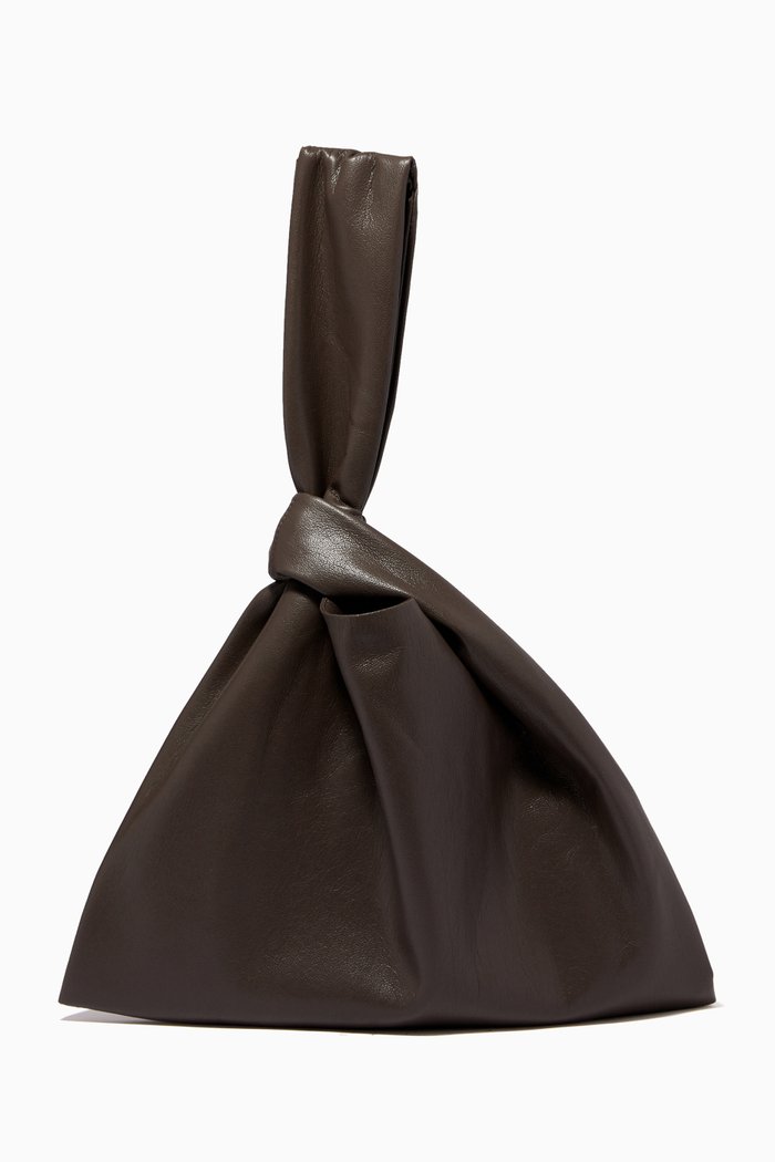 Jen Tote Bag in Vegan Leather, Brown