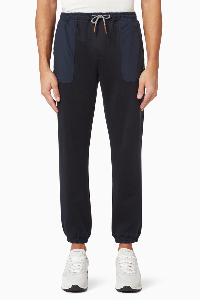 

Sweatpants in Jersey and Nylon, Blue