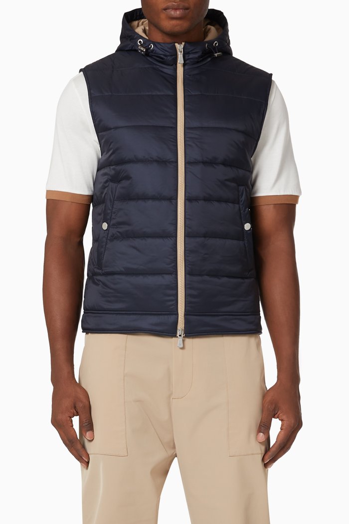 

Padded Gilet in Nylon, Blue