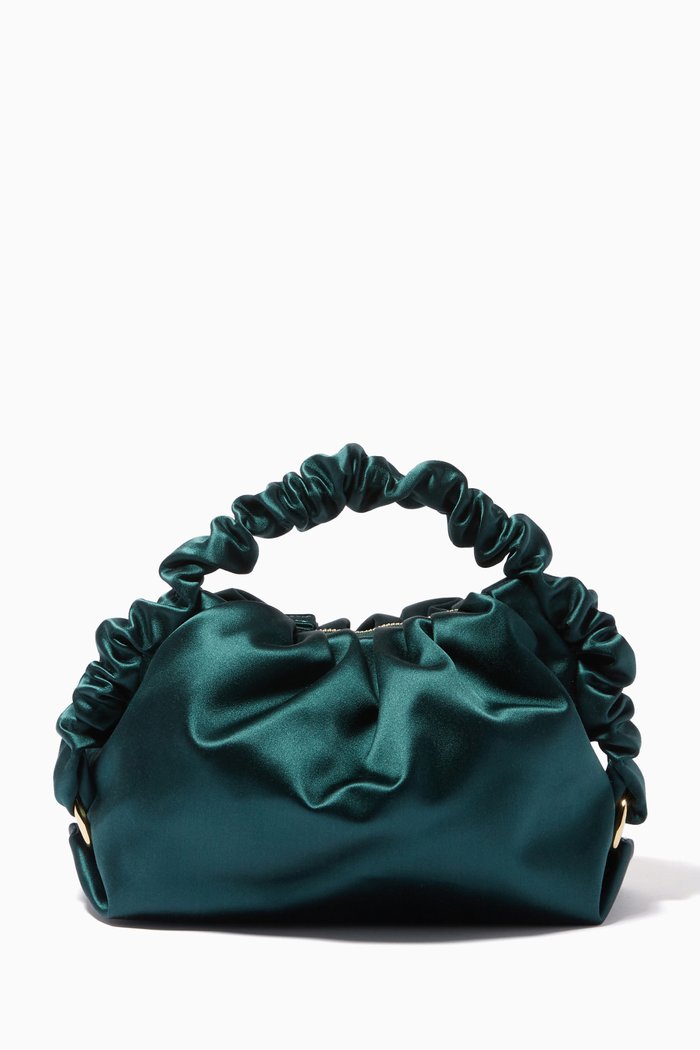 

Scrunchie Baby Bao Bag in Satin, Green
