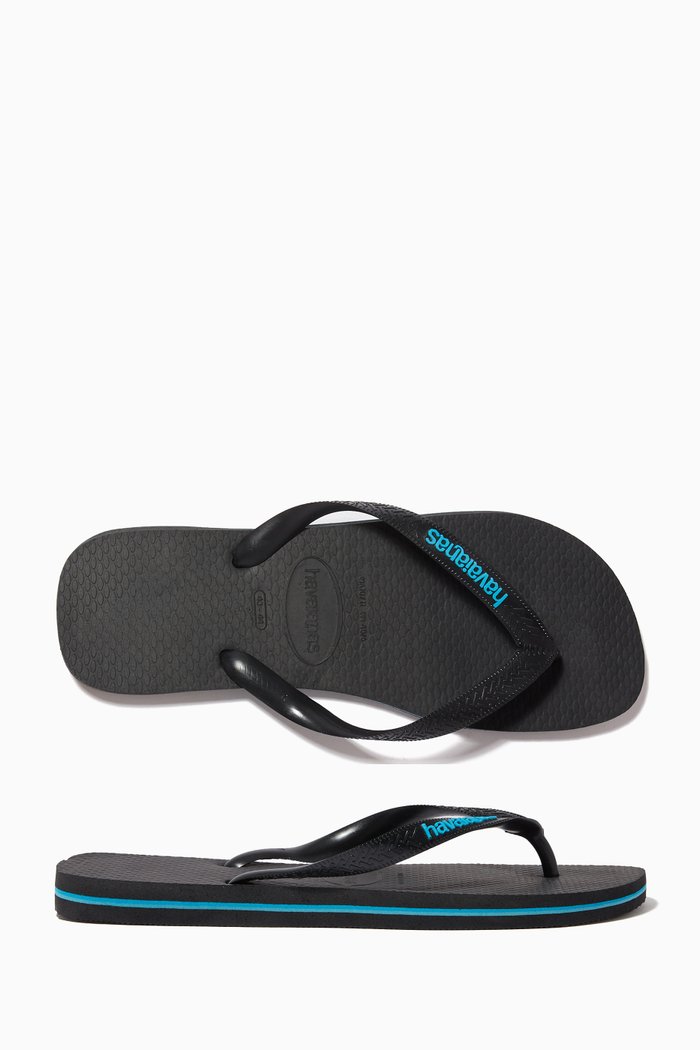 

Logo Filete Flip Flops in Rubber, Black