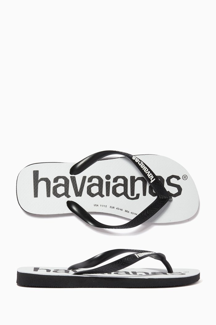 

Logomania Flip Flops in Rubber, Black
