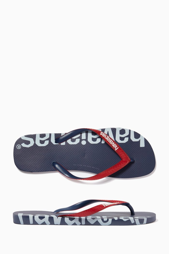 

Logomania Flip Flops in Rubber, Blue