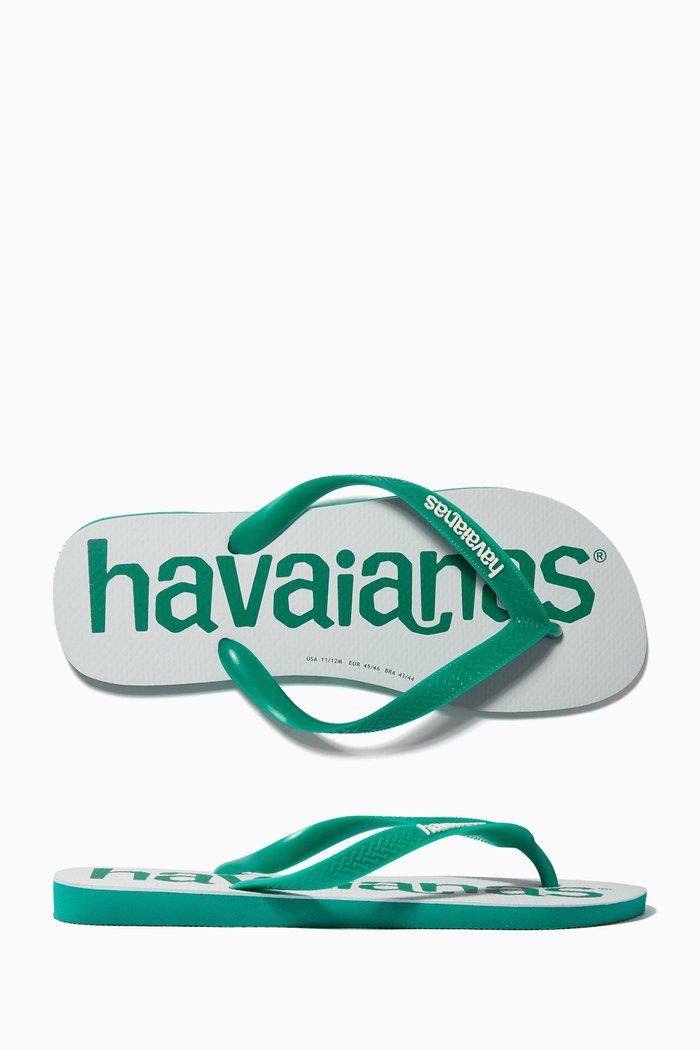 

Logomania Flip Flops in Rubber, Green