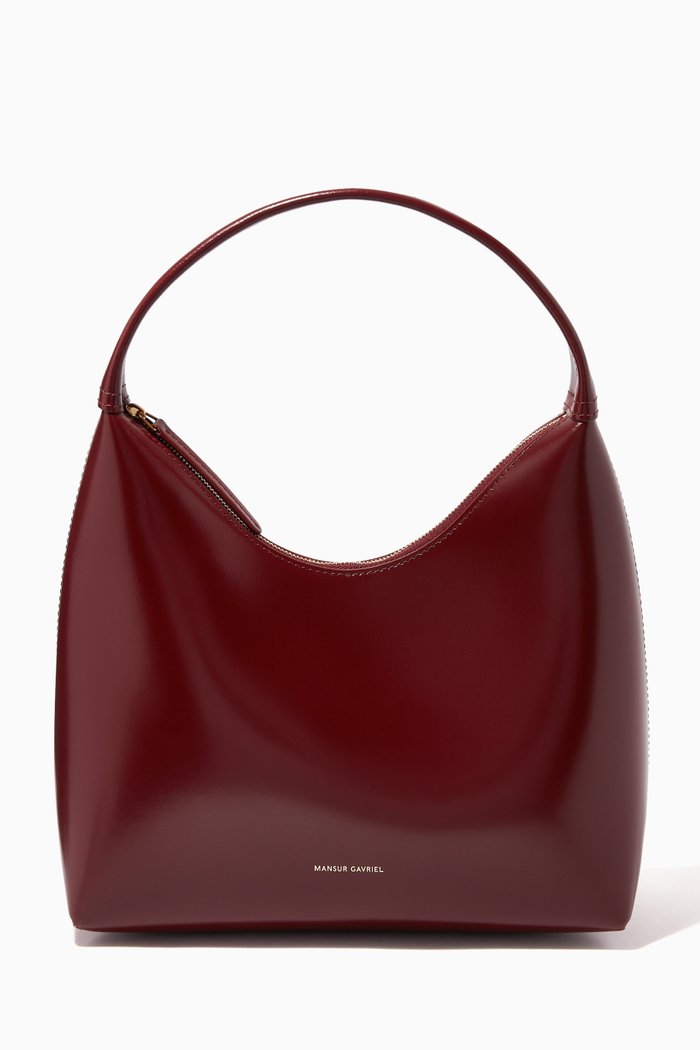 

Candy Top Handle Bag in Spazzolato Calf Leather, Burgundy