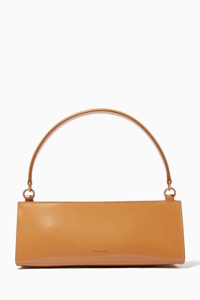 

Pencil Top Handle Bag in Spazzolato Calf Leather, Brown