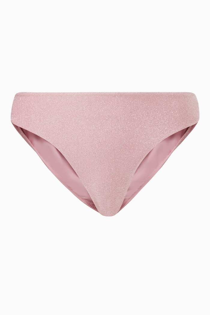 

Jules Metallic Bikini Bottoms, Pink