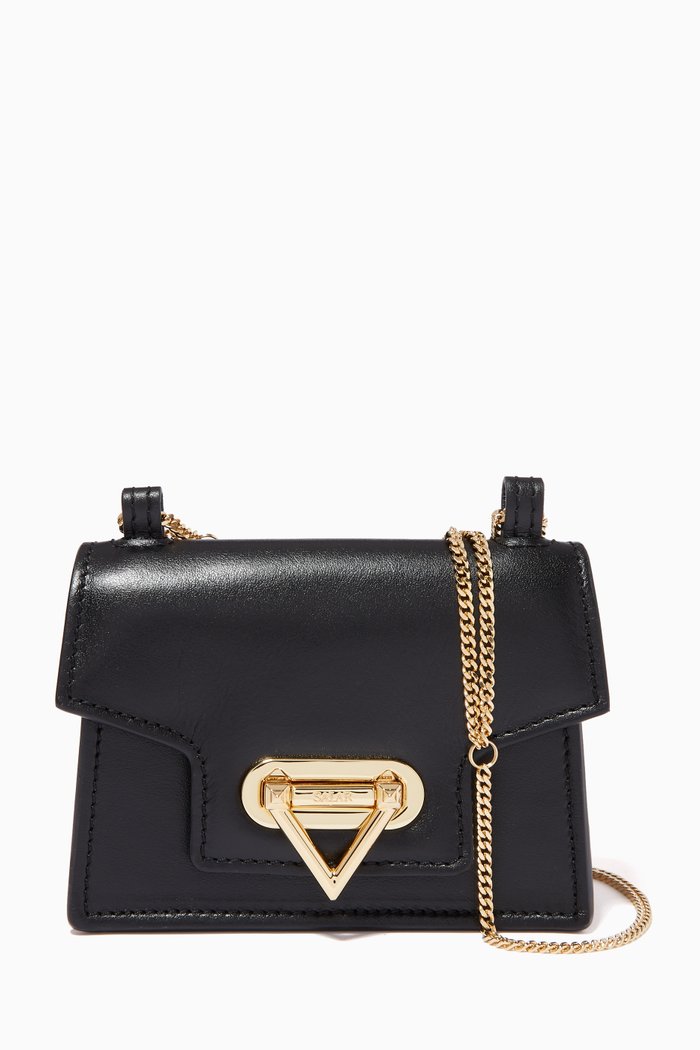 

Bebe Mini Crossbody Bag in Calfskin, Black