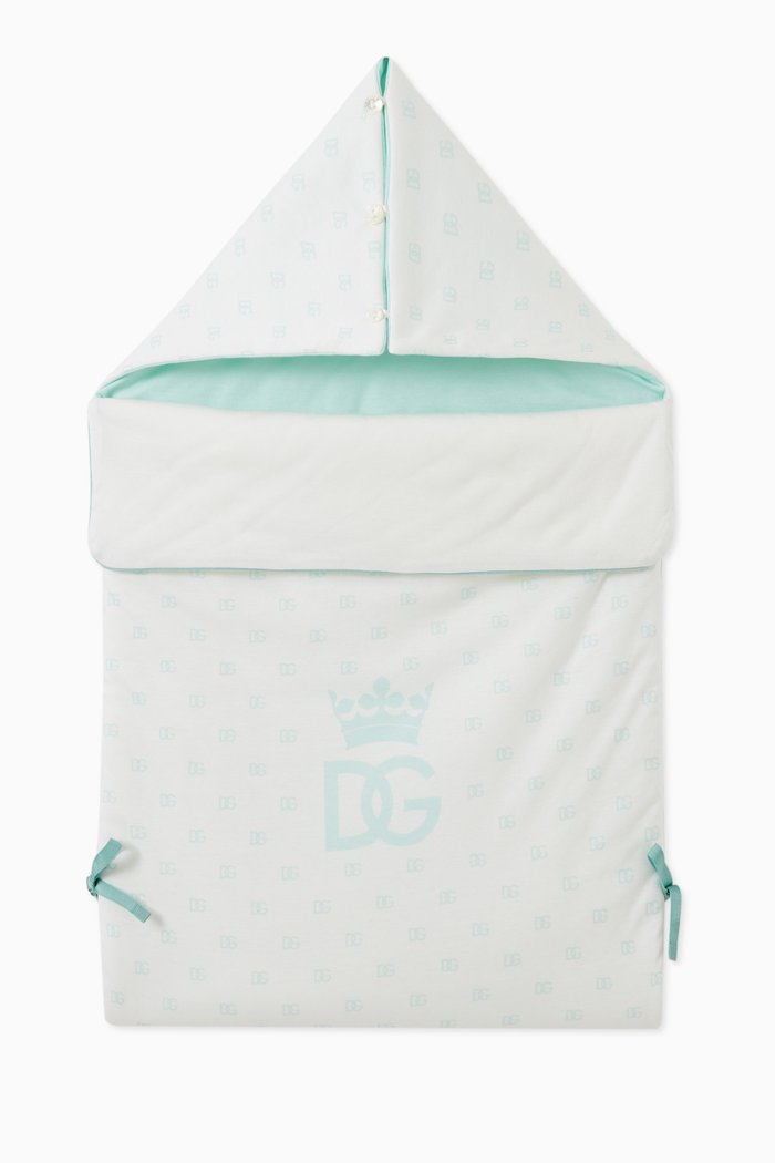 

Sleeping Bag with DG Crown Print in Jersey, Blue