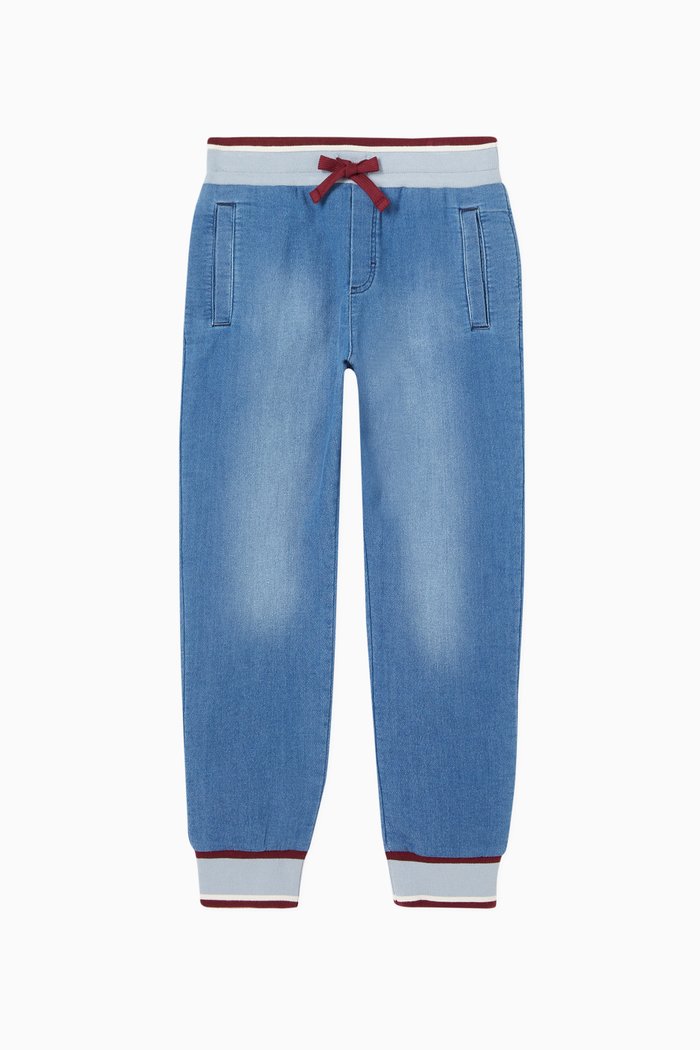 

Back to School Jogging Pants in Denim Jersey, Blue