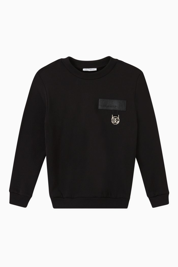 

Logo Sweatshirt in Cotton, Black