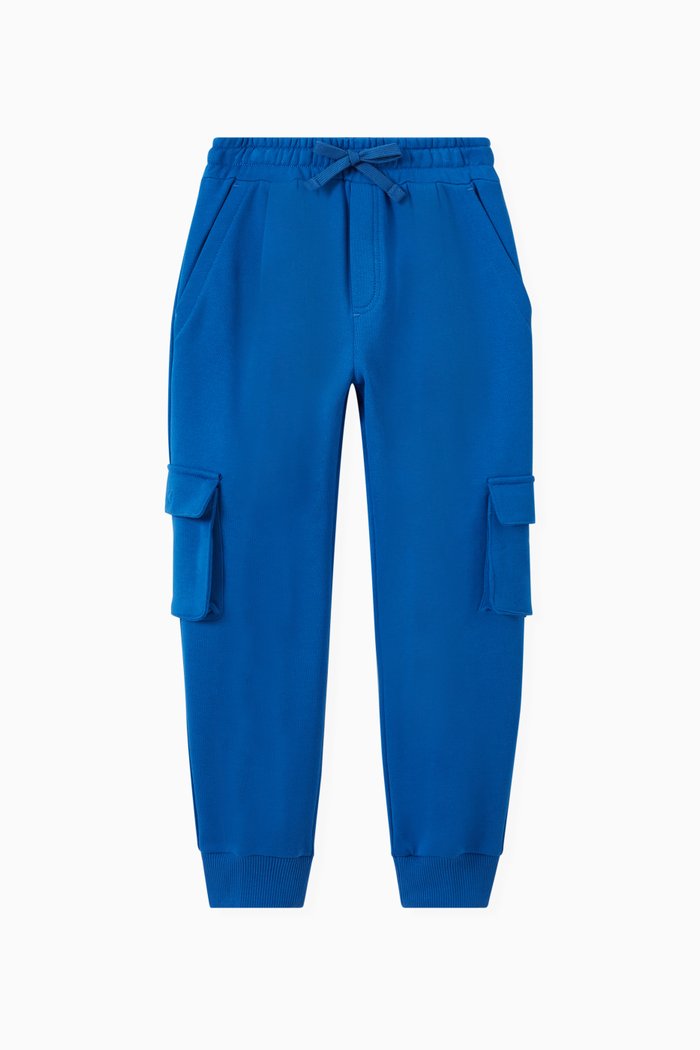 Essentials Jogging Pants with D&G Plate in Jersey, Blue