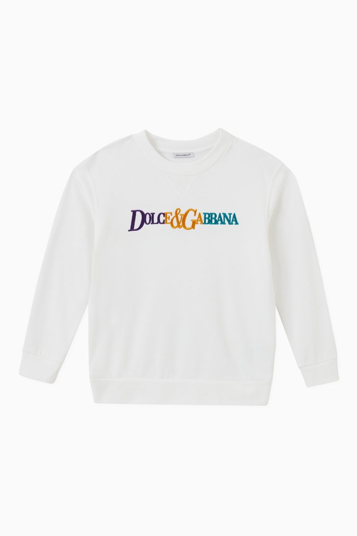 

Street Patchwork Sweatshirt in Jersey, White