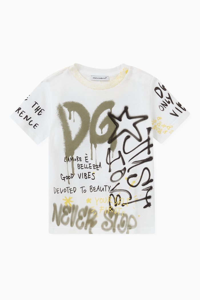 

Graffiti Skate Print T-shirt in Jersey, White