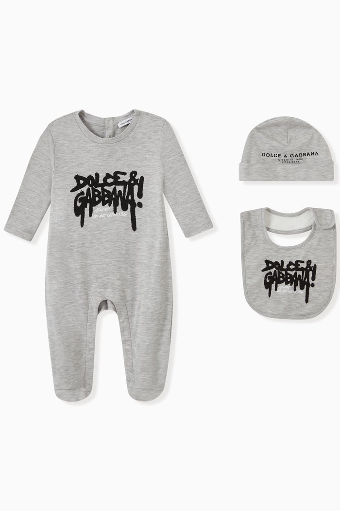 

DNA 3-piece Gift Set with Spray D&G Print in Jersey, Grey