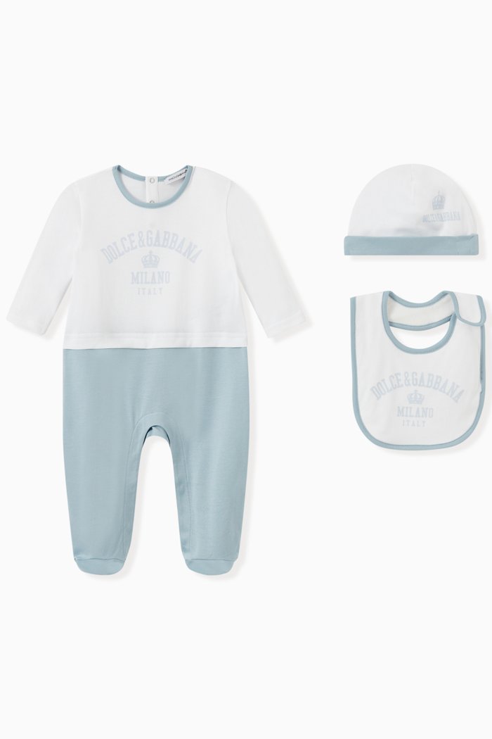 

3-piece Gift Set with D&G Milano Print in Jersey, Blue
