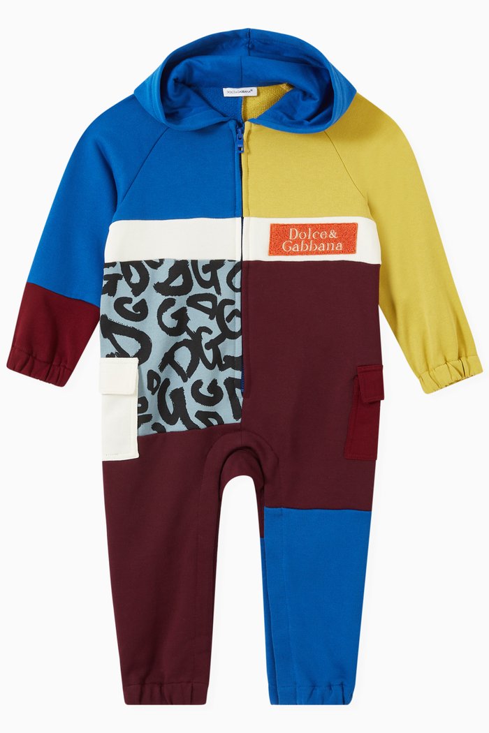 Patchwork Romper in Jersey, Multicolour