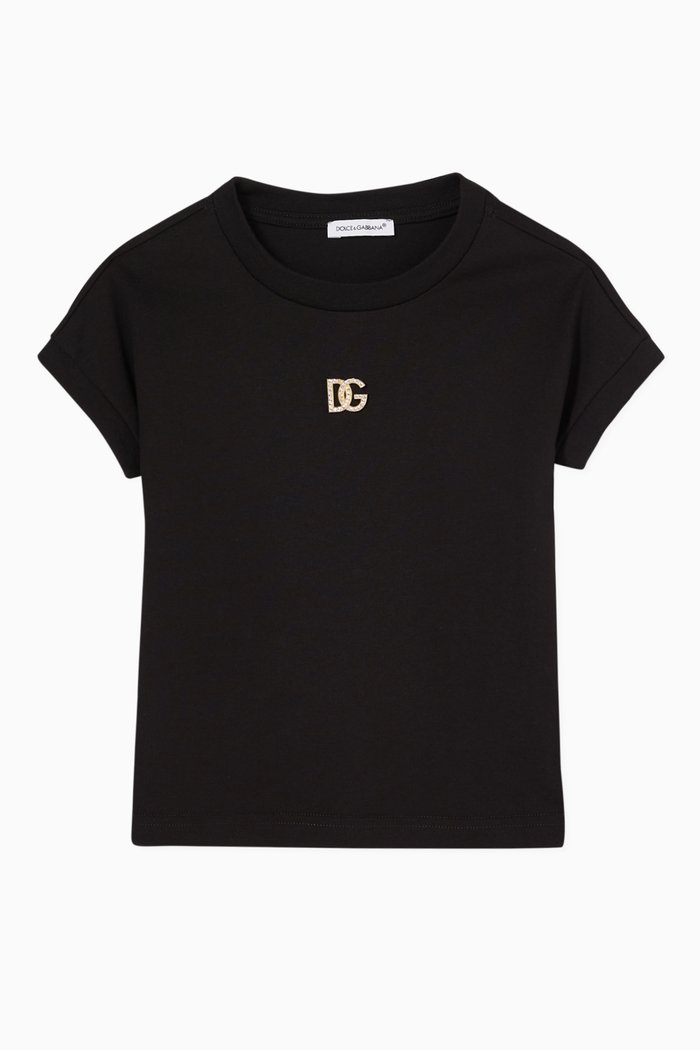 

90s T-shirt with Crystal DG in Jersey, Black