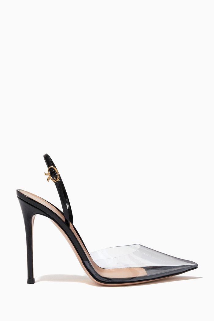 

Ribbon D'Orsay 105 Slingbacks in Patent Leather, Black