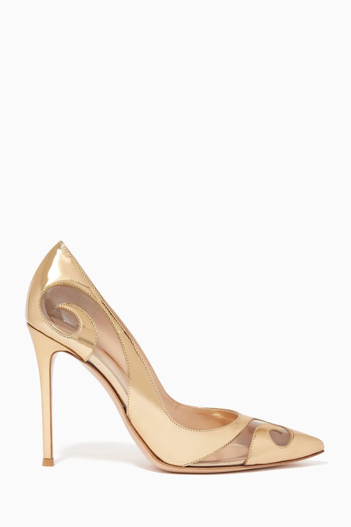 

Pumps 105 in Metallic Leather, Gold