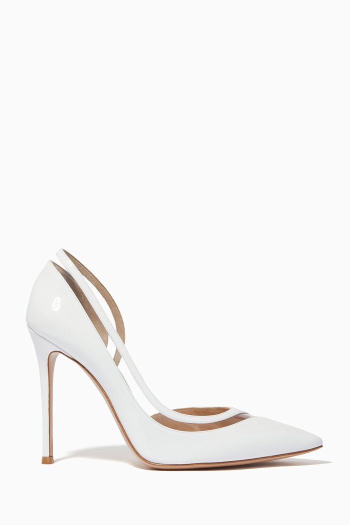 Pumps 105 in Patent Leather, White