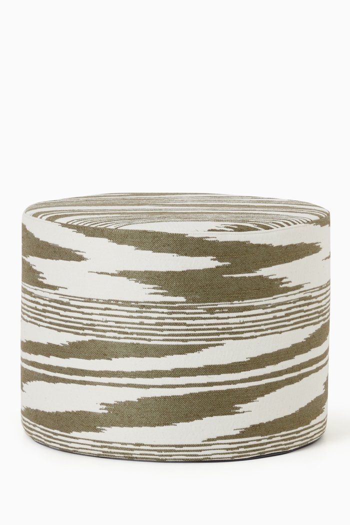 

Safi Cylinder Pouf in Canvas, Grey
