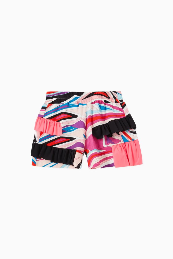 

Ruffles Printed Shorts in Jersey, Multicolour