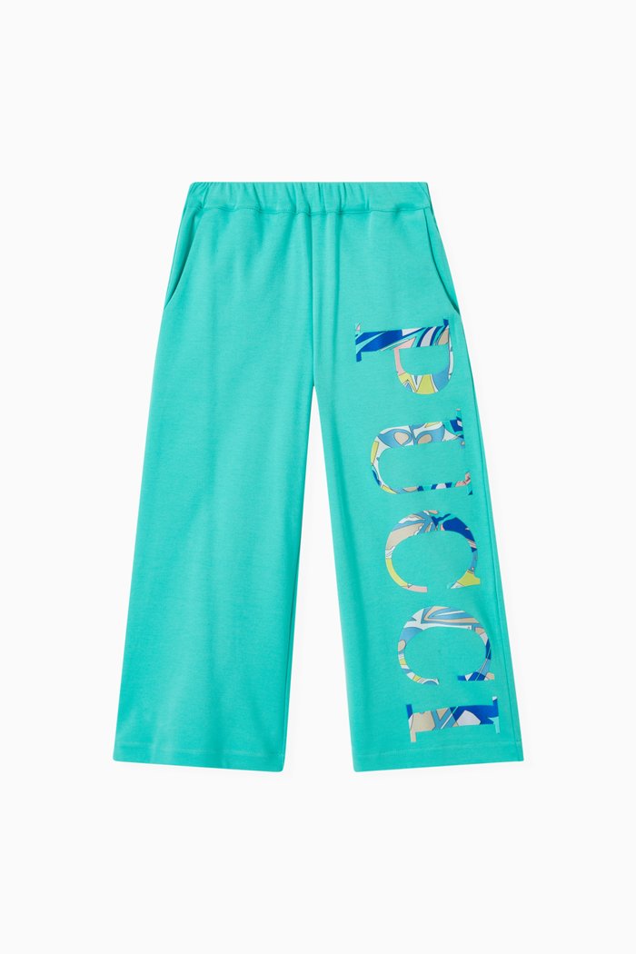 

Pucci Wide-leg Trousers in Jersey, Green