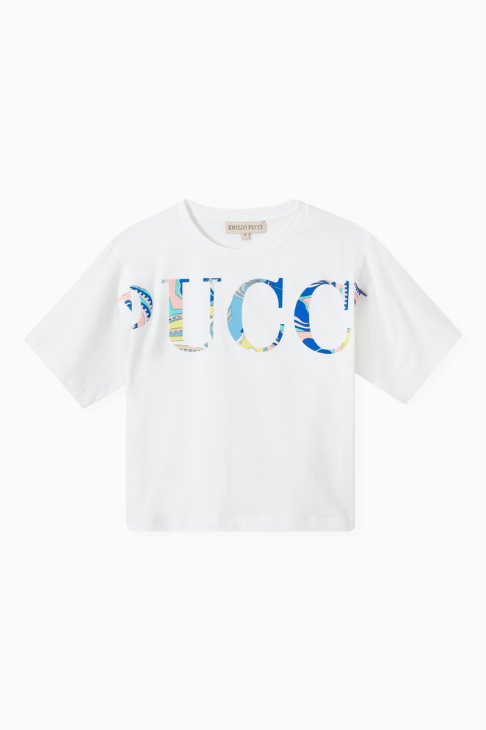 

Pucci Bold Logo T-shirt in Jersey, White