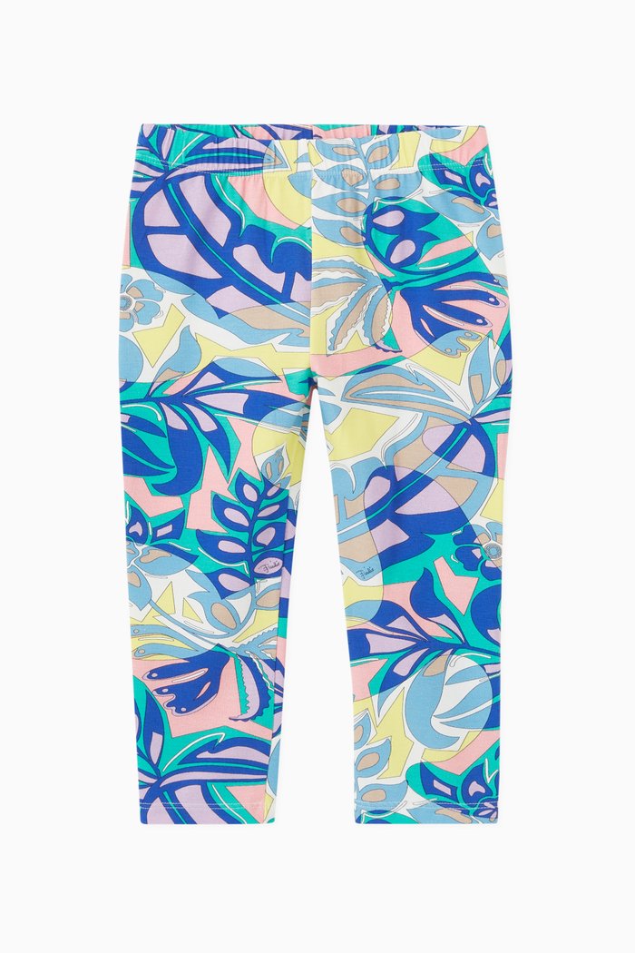 

Signature Print Leggings in Jersey, Green