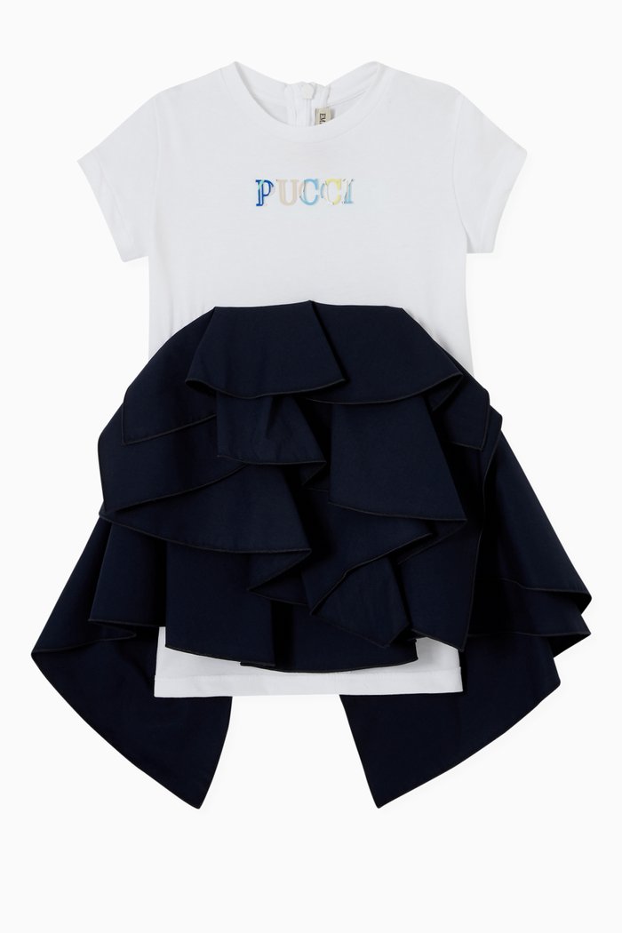 

Pucci Ruffle Dress in Jersey, White