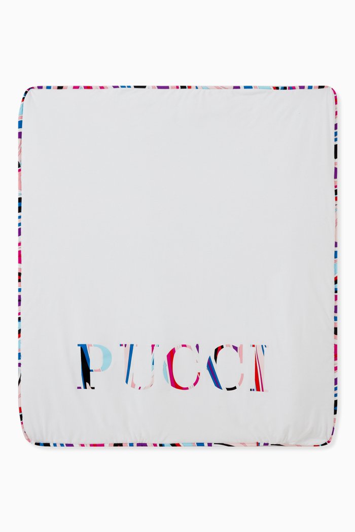 

Pucci Padded Blanket in Cotton, White