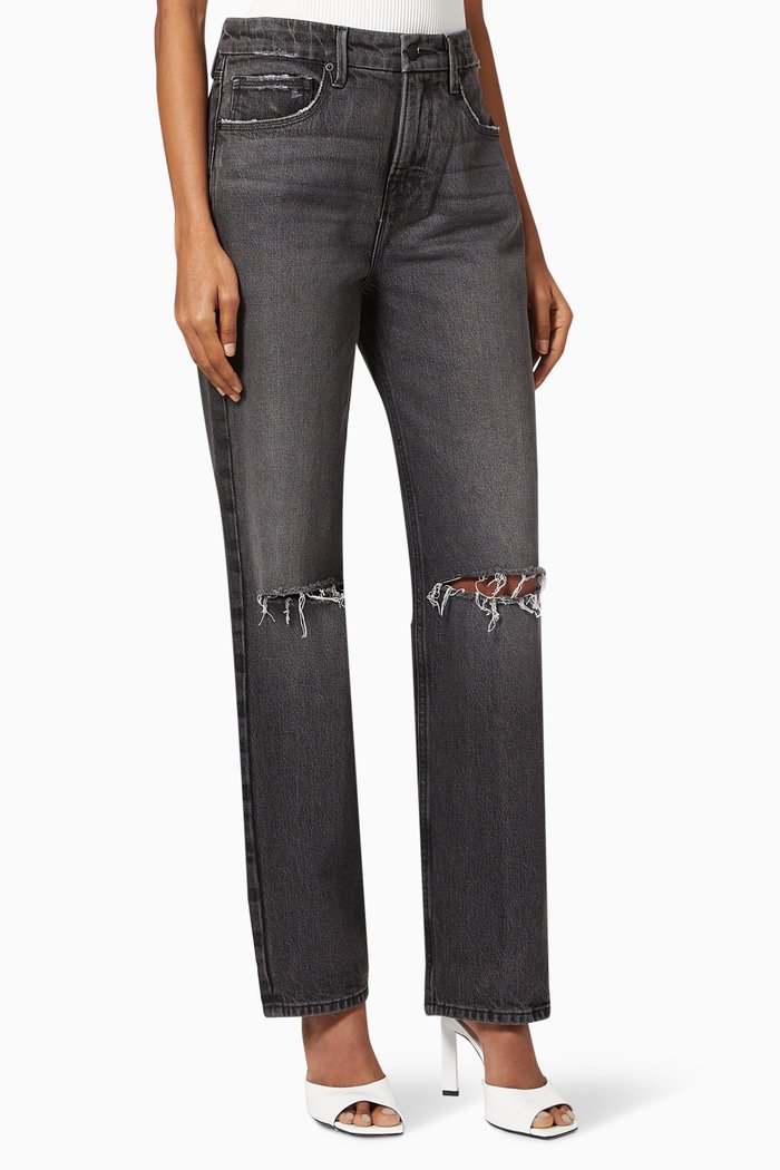 

Good 90s Oversized Denim Jeans in Cotton, Black