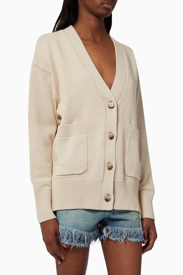 

Chunky Oversized Cardi in Cotton, Neutral