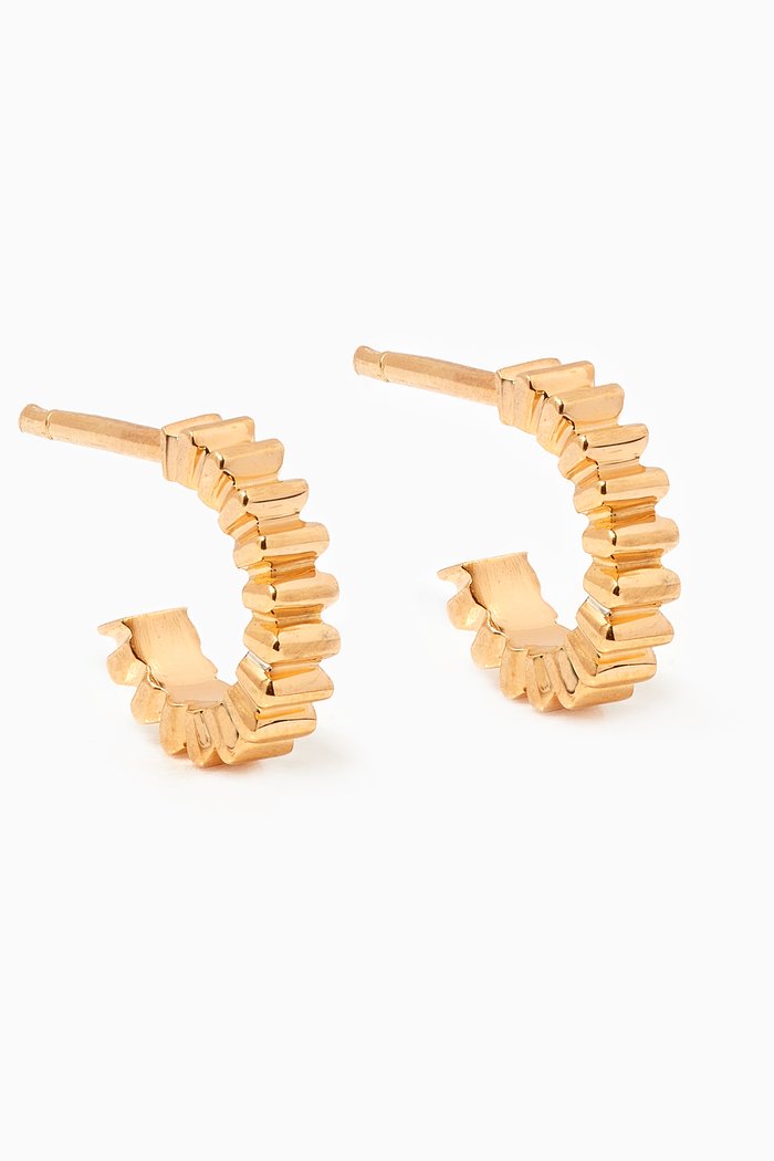 

Solaire Small Hoops in 9kt Gold Plated Sterling Silver, Yellow