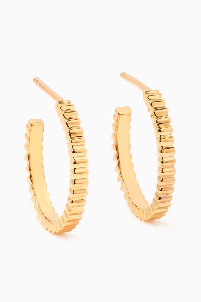 

Solaire Medium Hoops in 9kt Gold Plated Sterling Silver, Yellow