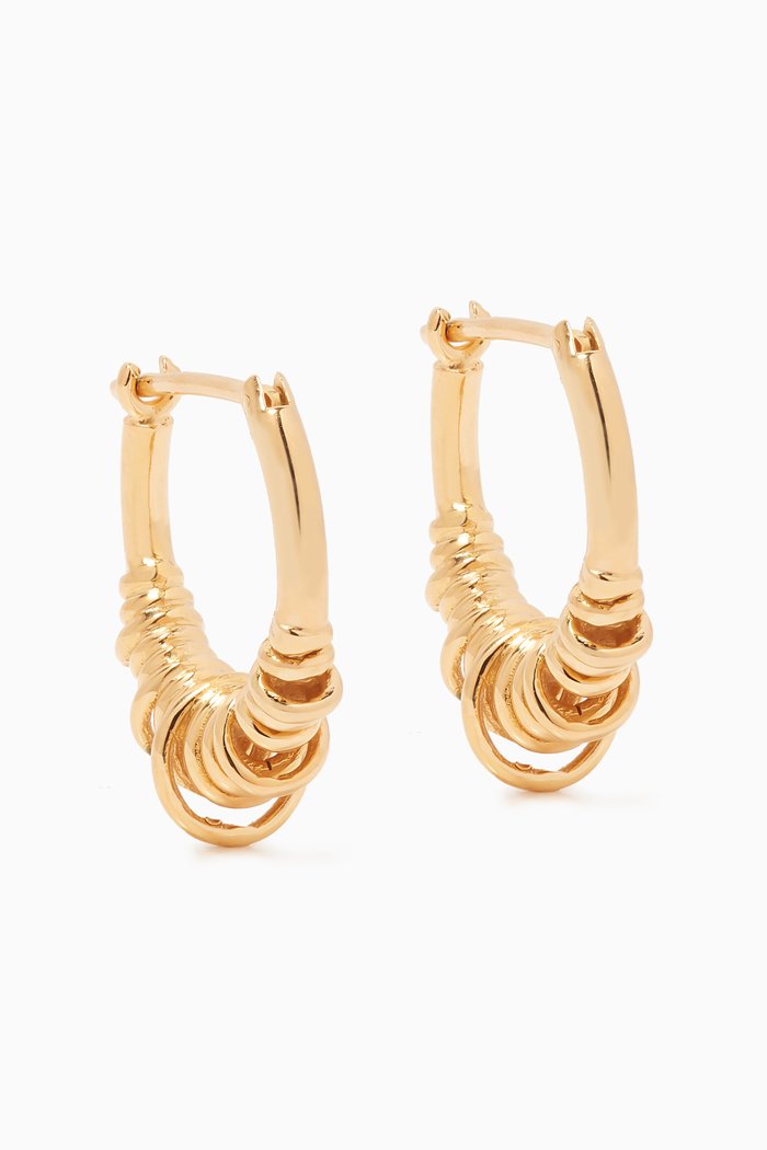 

Revival Small Hoop Earrings in 9kt Gold Plated Sterling Silver, Yellow