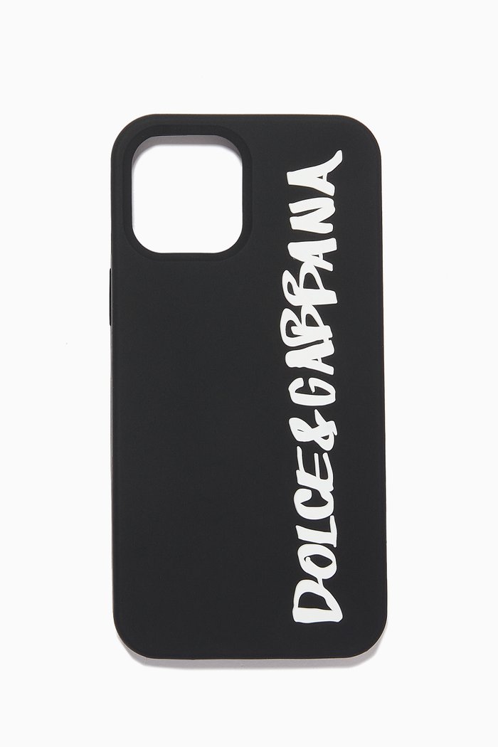

D&G Logo iPhone 12/ 12 Pro Case in Rubber, Black