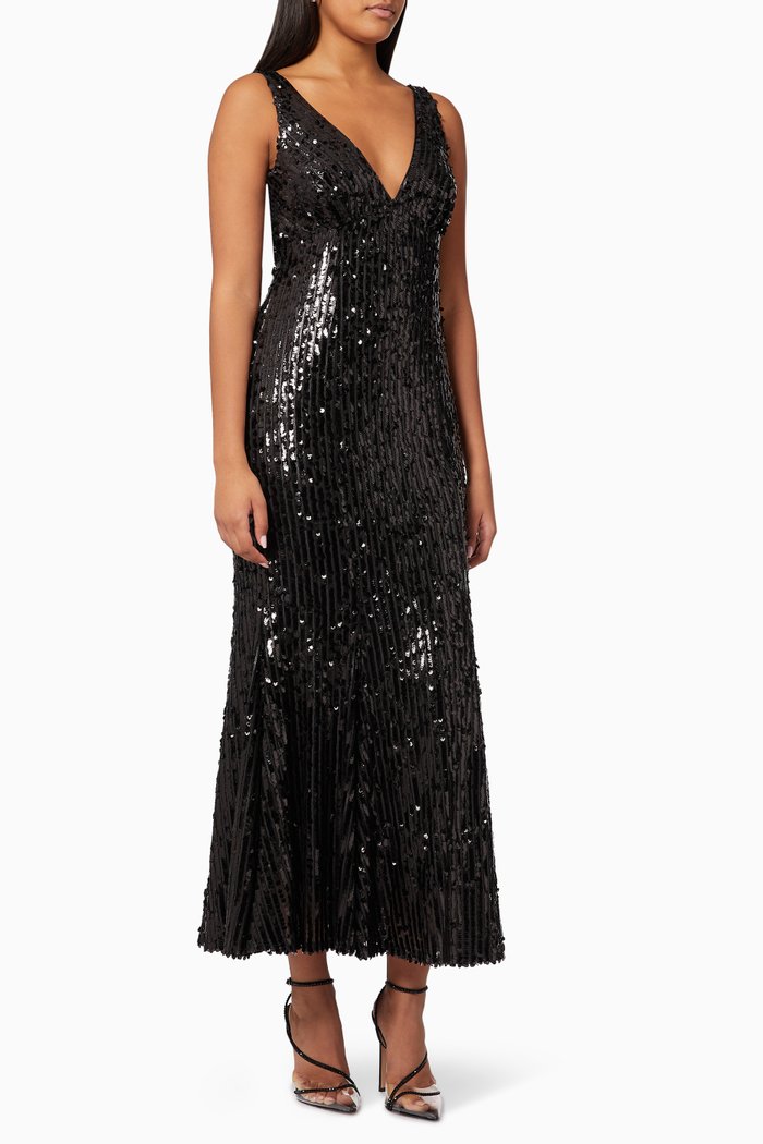 

The Bond Dress in Sequin, Black