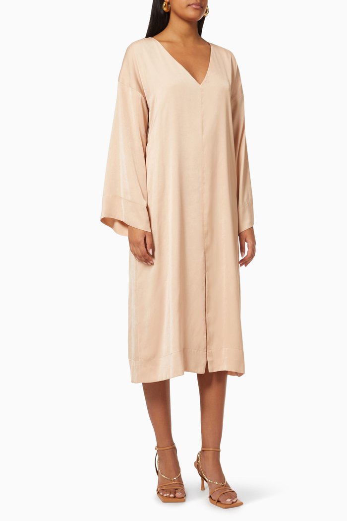 

The Cabott Dress in Satin, Neutral