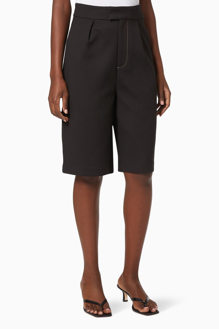 

Max Long Line Shorts in Cotton, Black