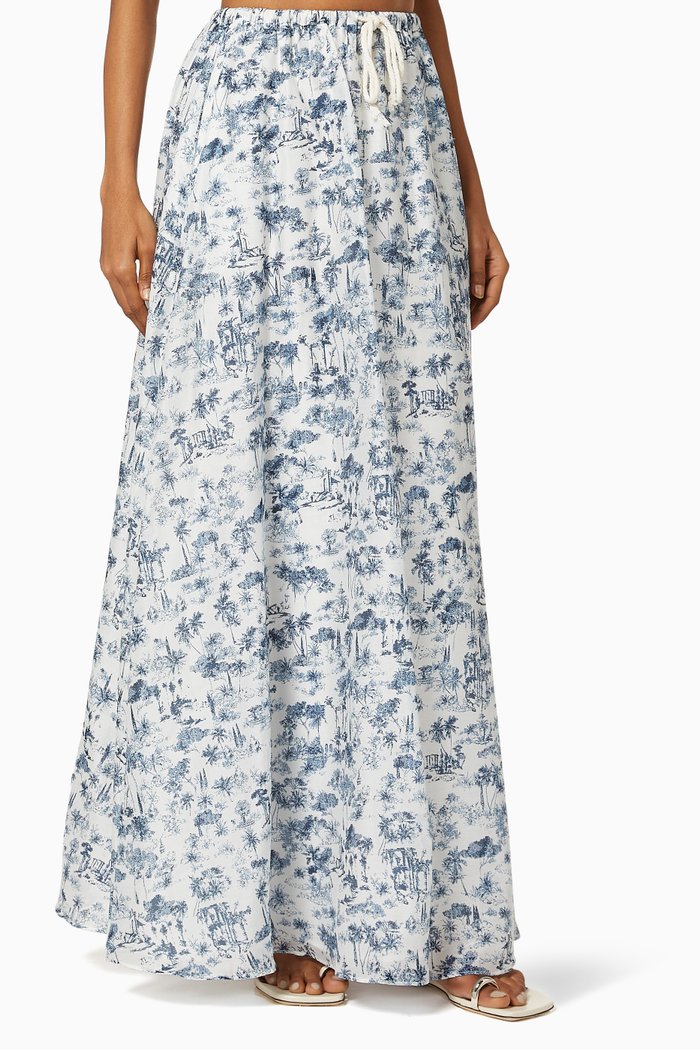 

Dimitri Maxi Skirt in Cotton, Multicolour