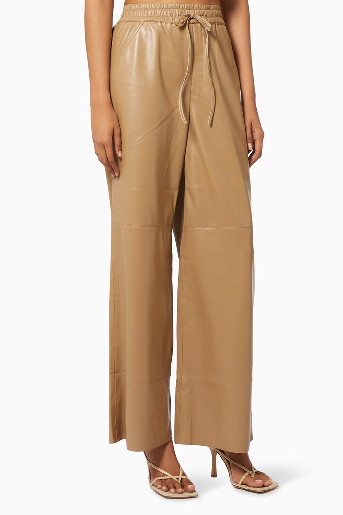 

Better Than Leather Wide Leg Pants, Neutral