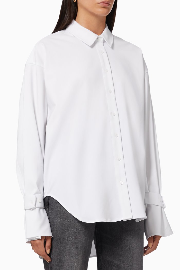

Tabbed Shirt in Poplin, White