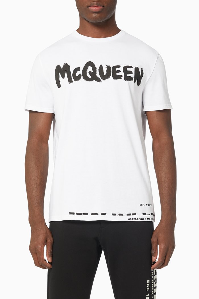

McQueen Graffiti T-shirt in Cotton Jersey, Multicolour