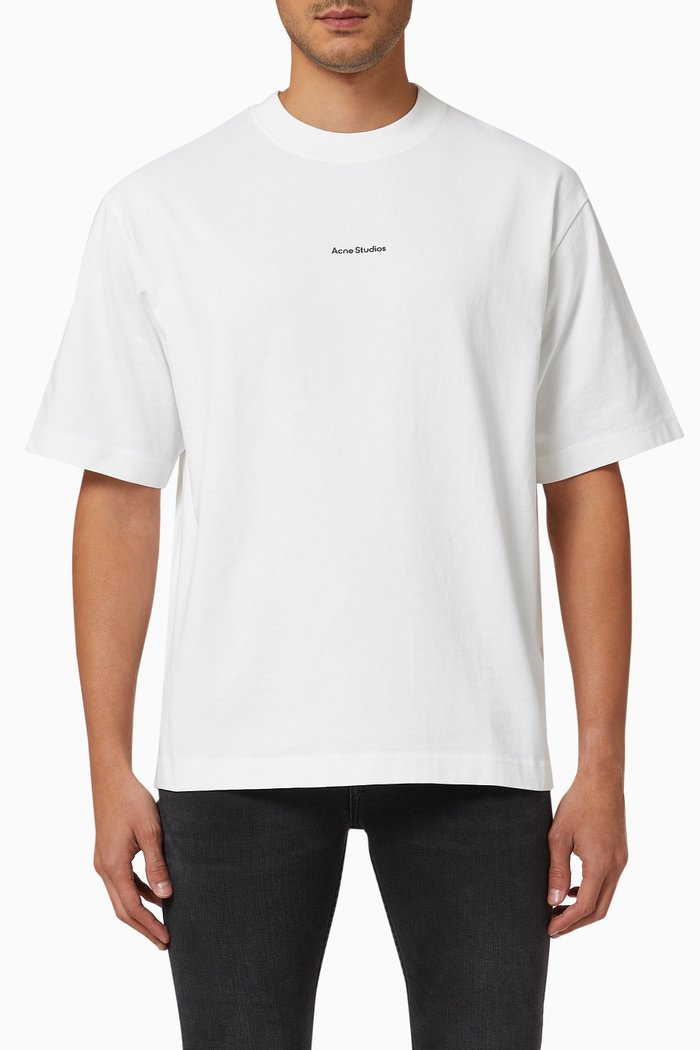 Extorr Stamp T-shirt in Cotton Jersey, White