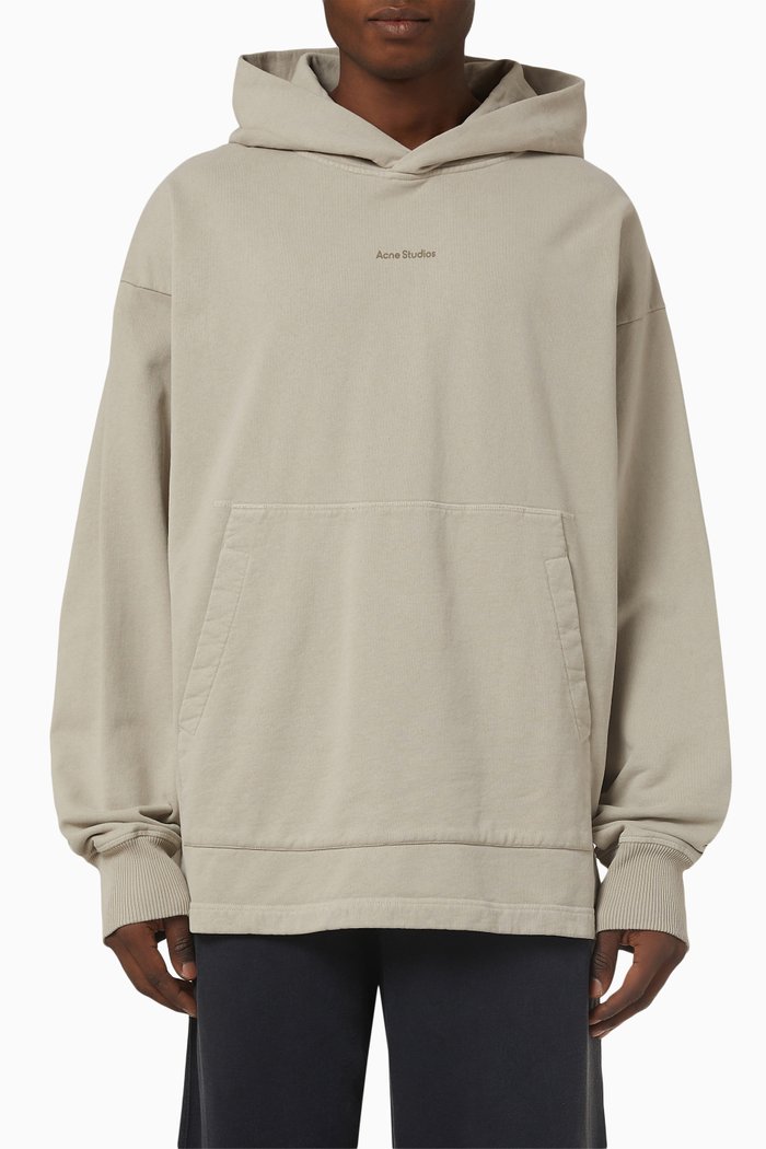 

Franklin Stamp Hoodie in Cotton Fleece, Grey