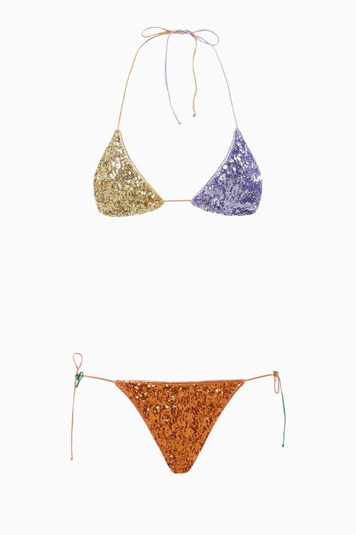 

Paillettes Microkini Bikini Set, Multicolour